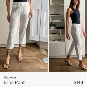 Aritzia Babaton Errol Pant in White